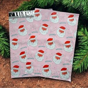 (10) 10x13 Christmas Santa Poly Mailers